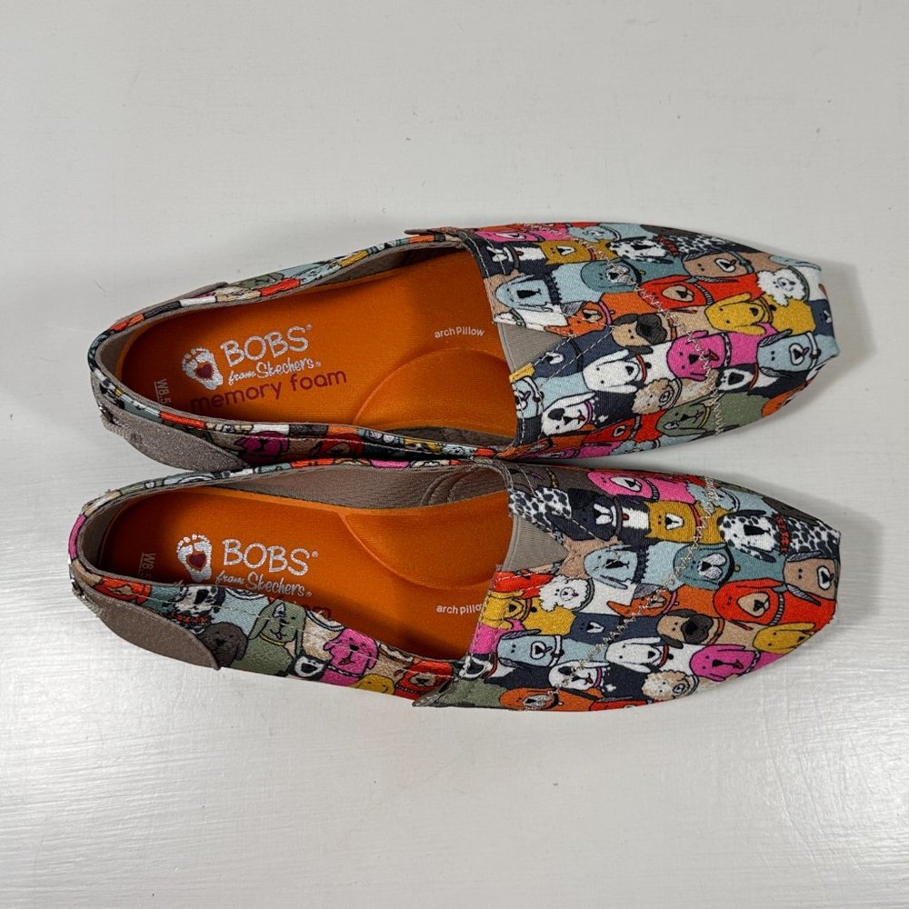 Bobs x Skechers for Dogs (34389) Dog Print Flats Women Size 8.5 - Picture 5 of 9